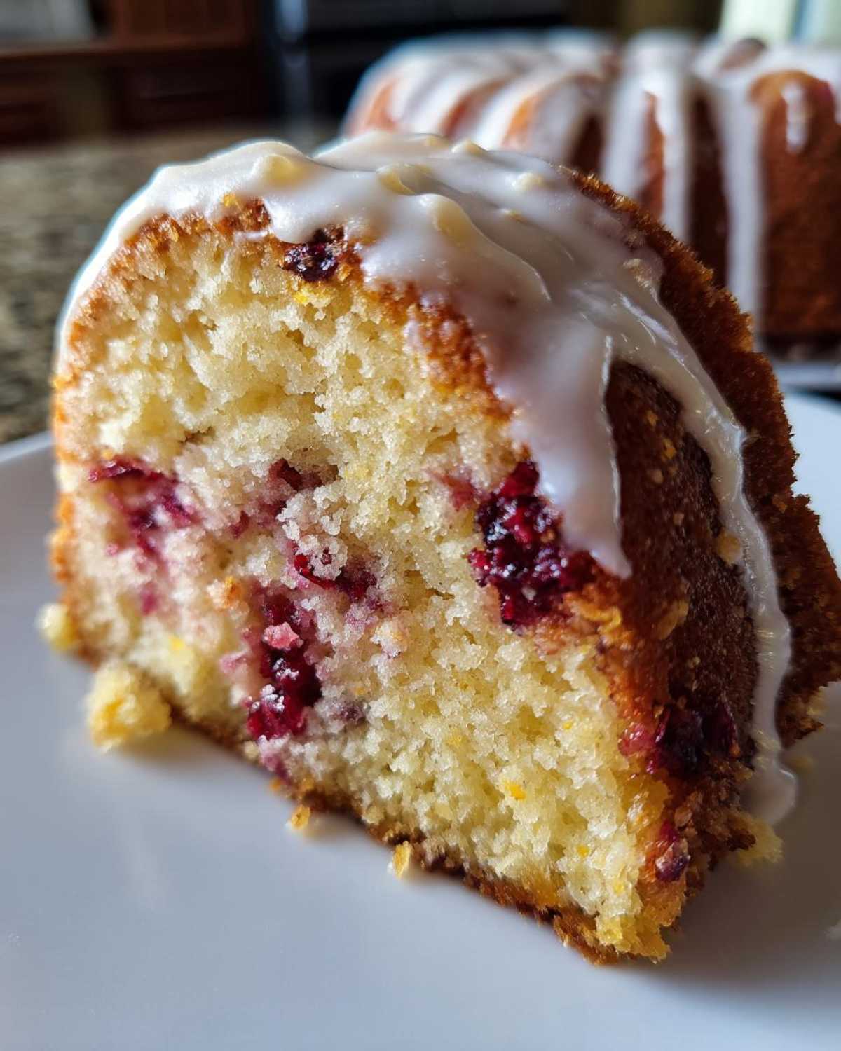 cranberry orange cake - detail 1