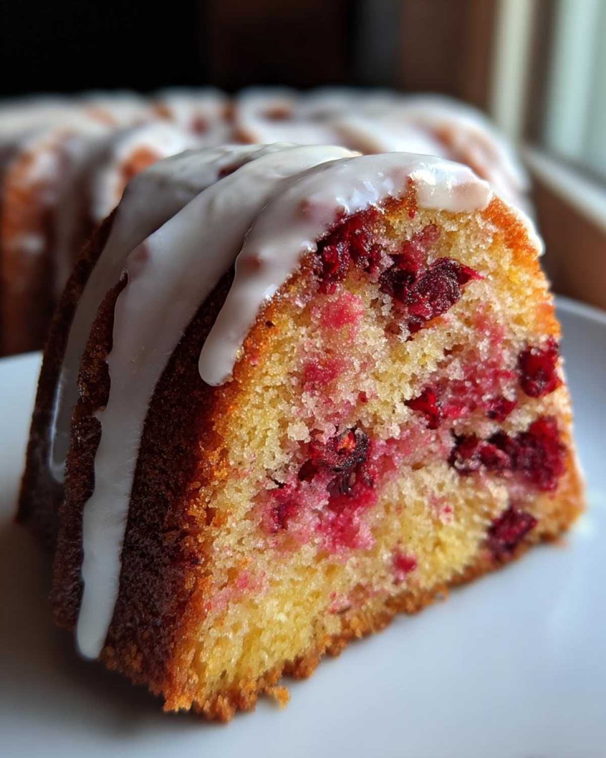 cranberry orange cake - detail 2