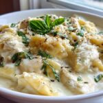 creamy white chicken lasagna soup