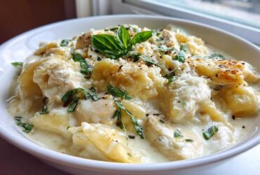creamy white chicken lasagna soup