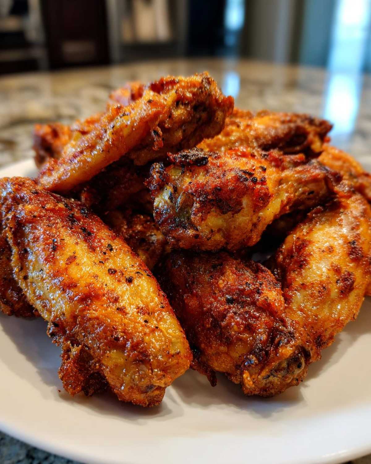 crispy air fryer chicken wings - detail 1