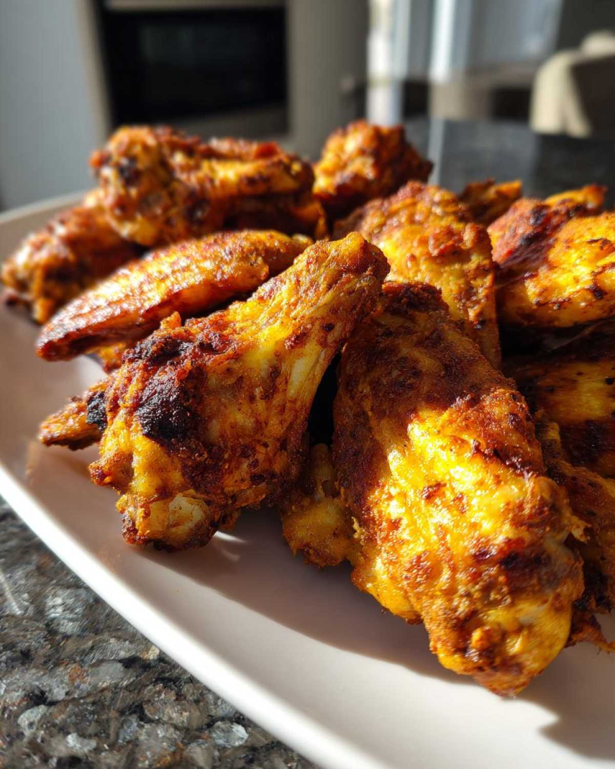 crispy air fryer chicken wings - detail 2
