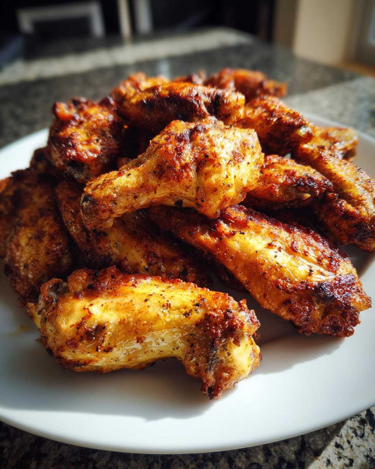 crispy air fryer chicken wings - detail 3