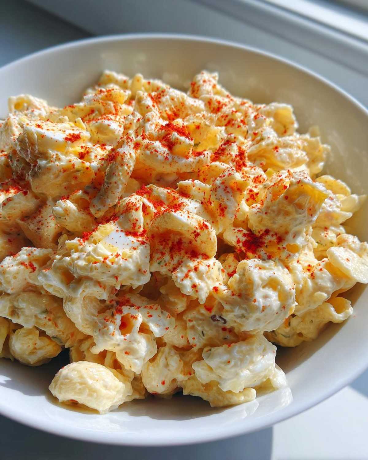 deviled egg pasta salad - detail 1