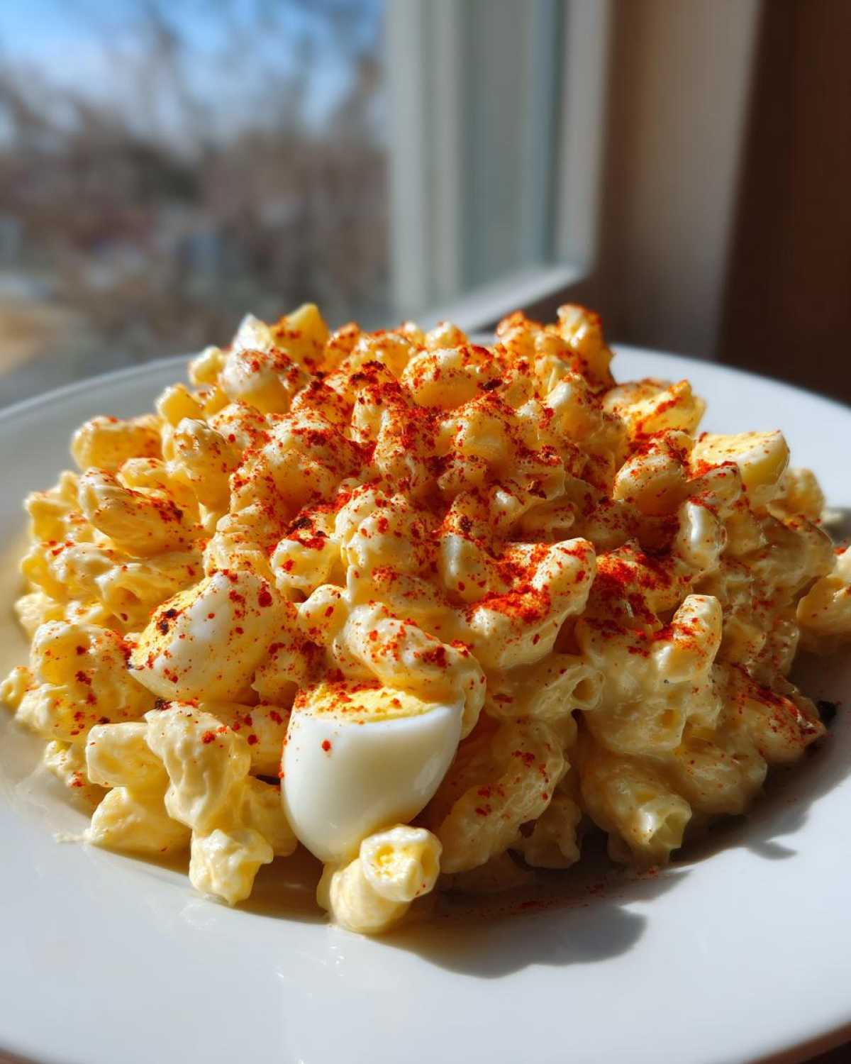 deviled egg pasta salad - detail 2