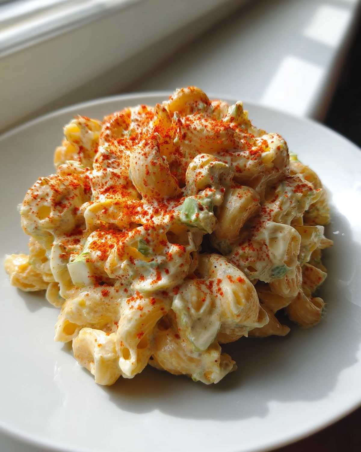 deviled egg pasta salad - detail 4