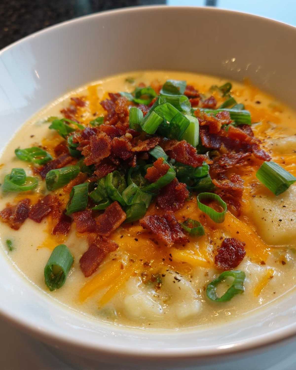 easy crockpot potato soup - detail 2