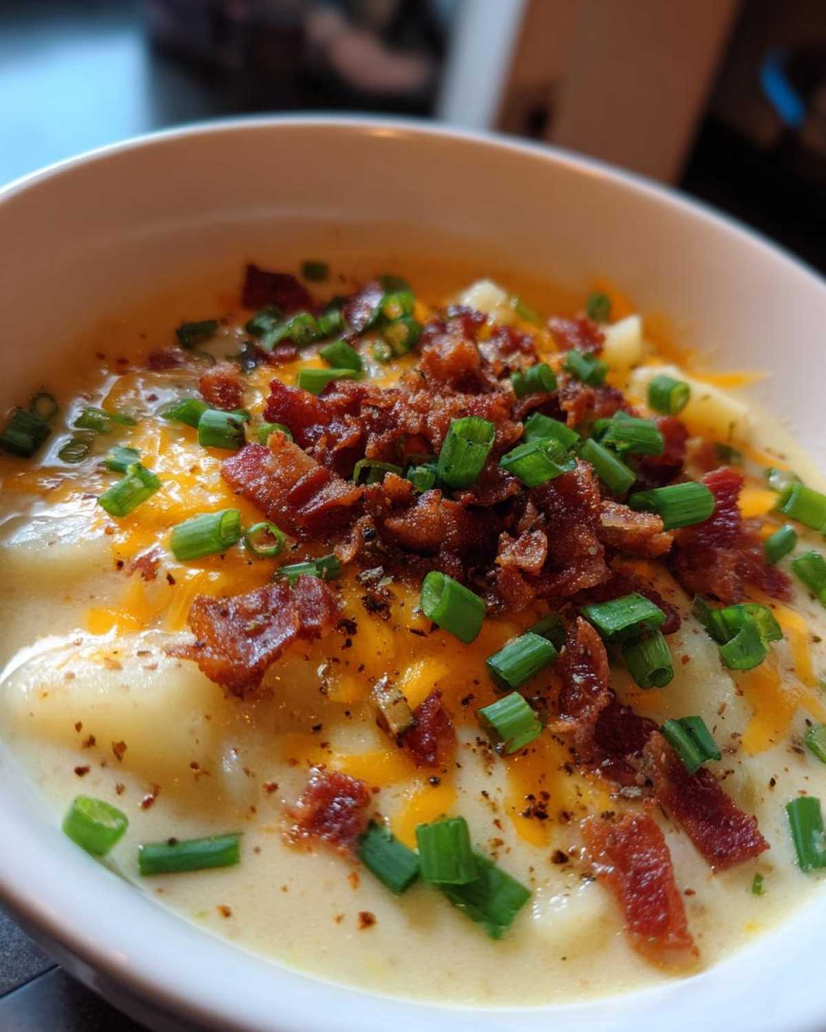 easy crockpot potato soup - detail 3