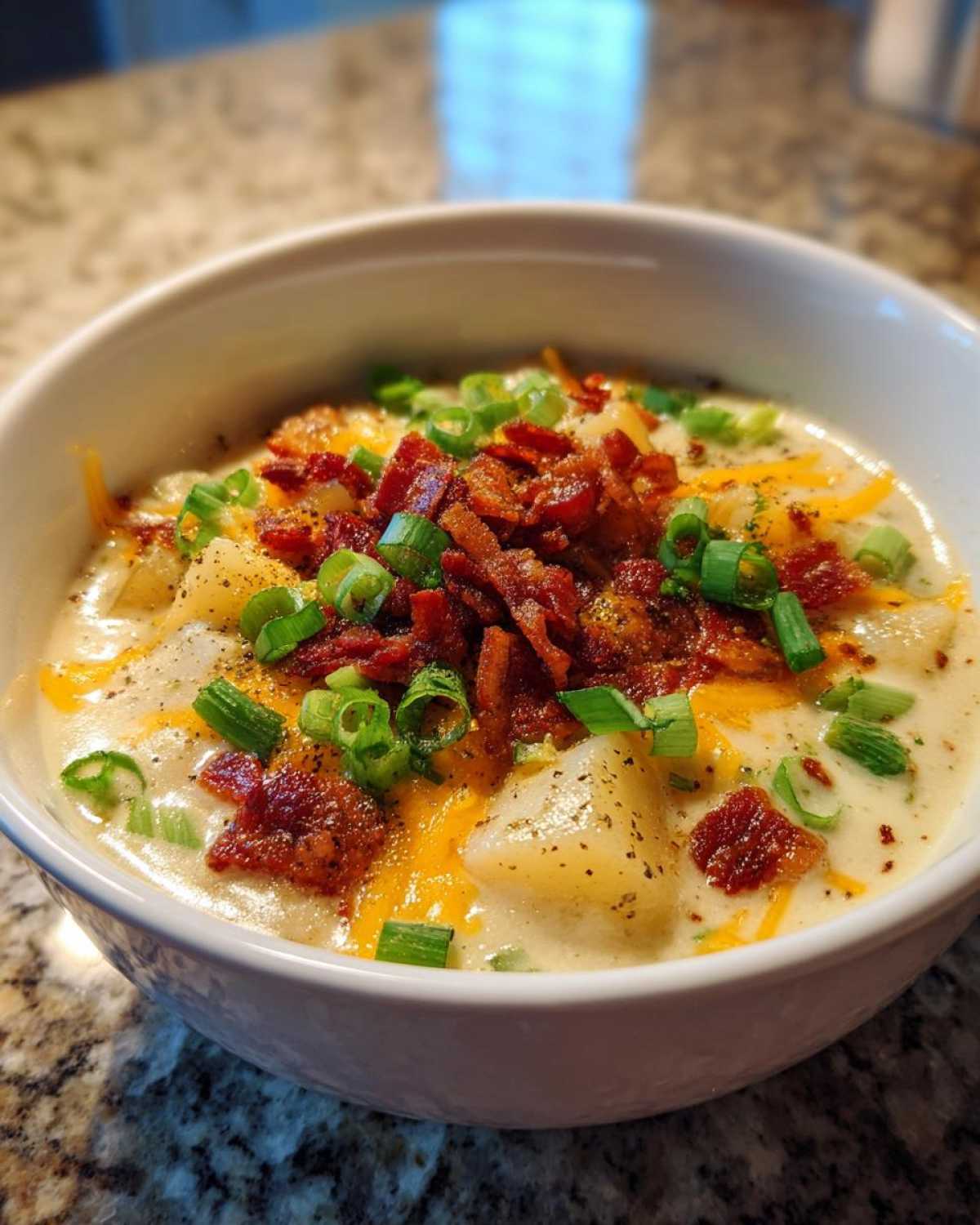 easy crockpot potato soup - detail 4