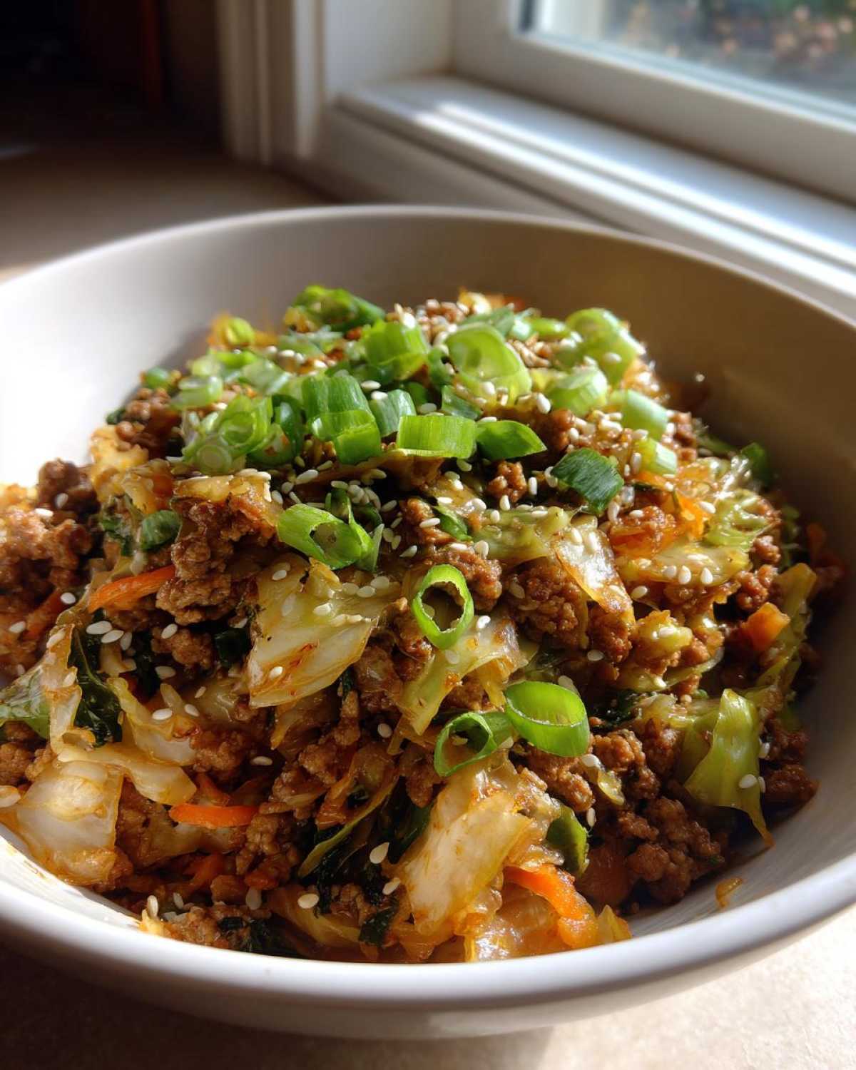 egg roll in a bowl - detail 2