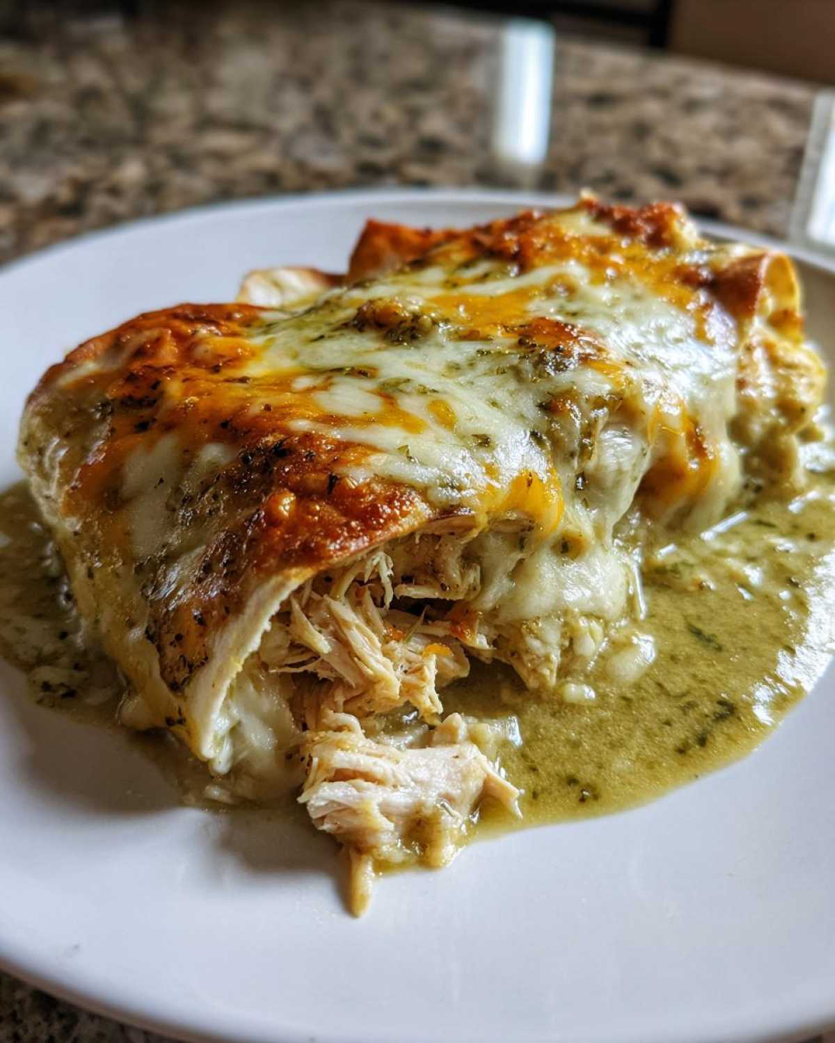 green chile chicken enchiladas - detail 3
