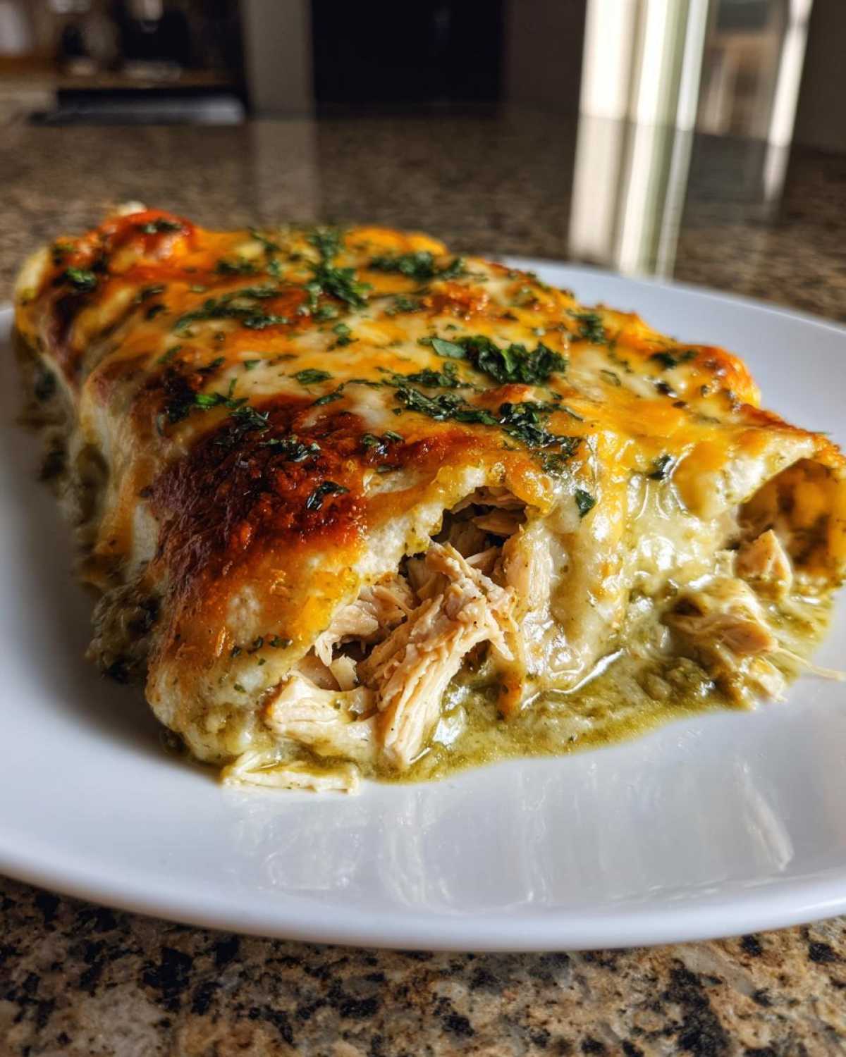green chile chicken enchiladas - detail 4