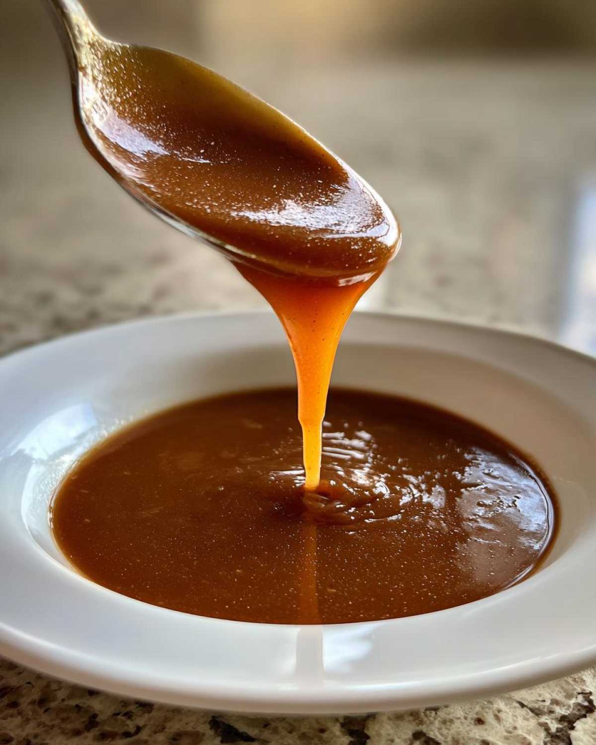 homemade brown gravy - detail 4