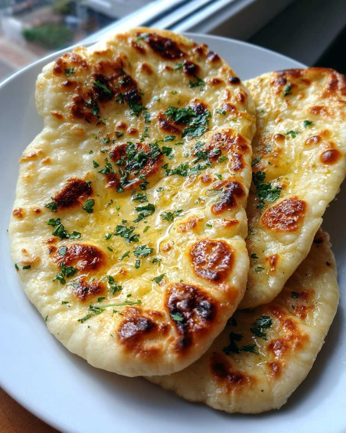homemade naan bread - detail 1