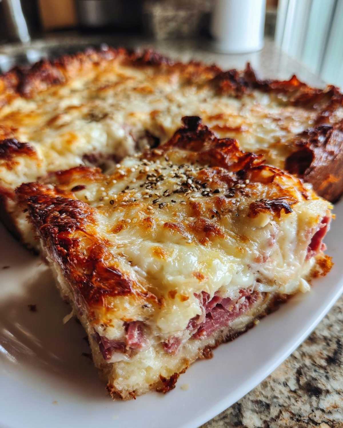 homemade reuben bake - detail 1