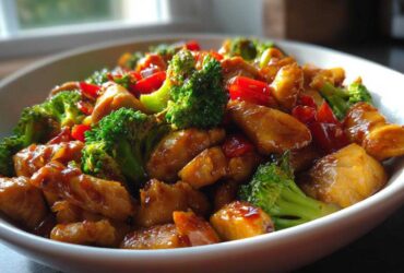 honey garlic chicken stir fry