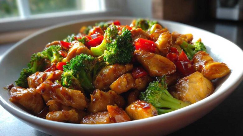 honey garlic chicken stir fry
