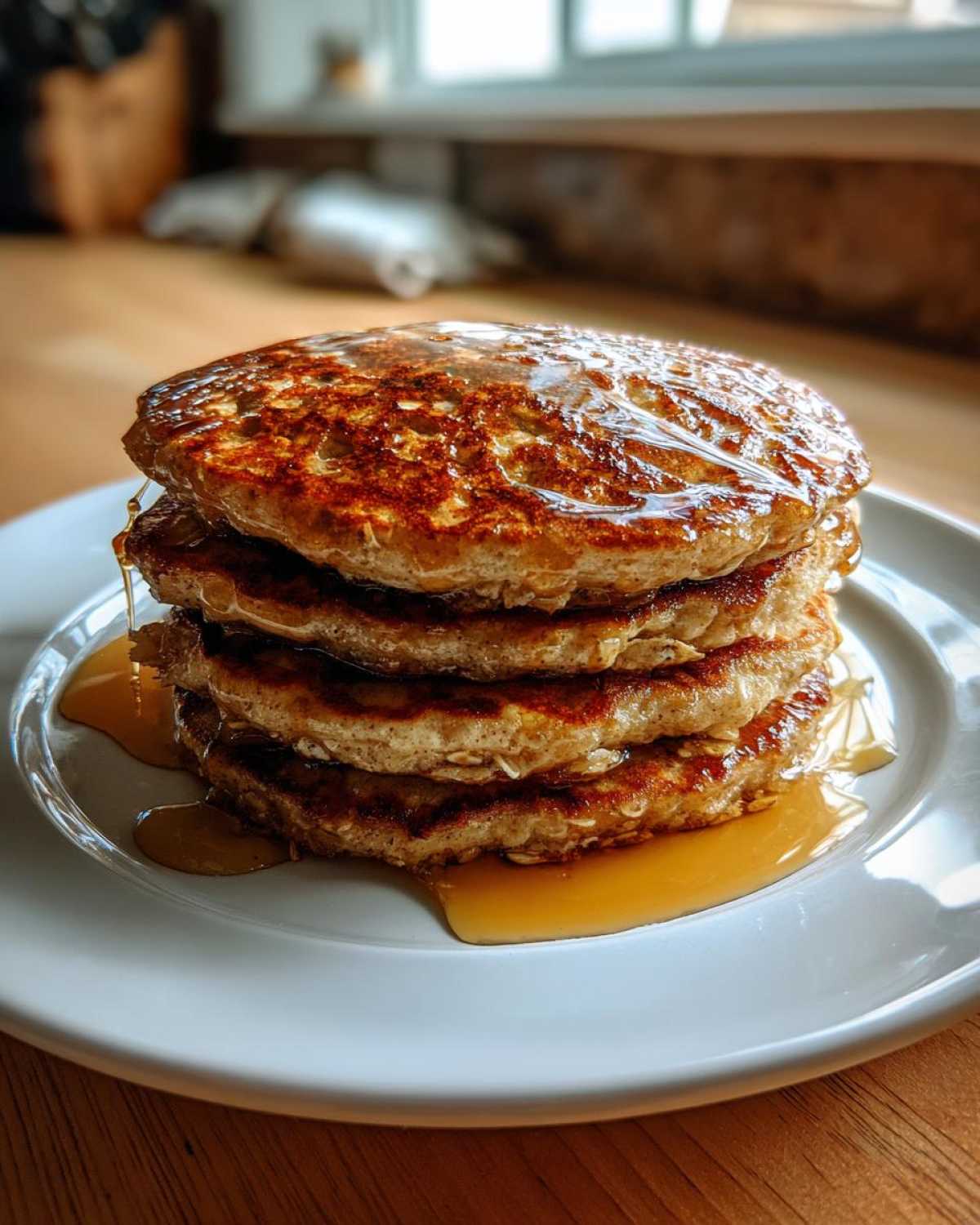 oatmeal pancakes - detail 2
