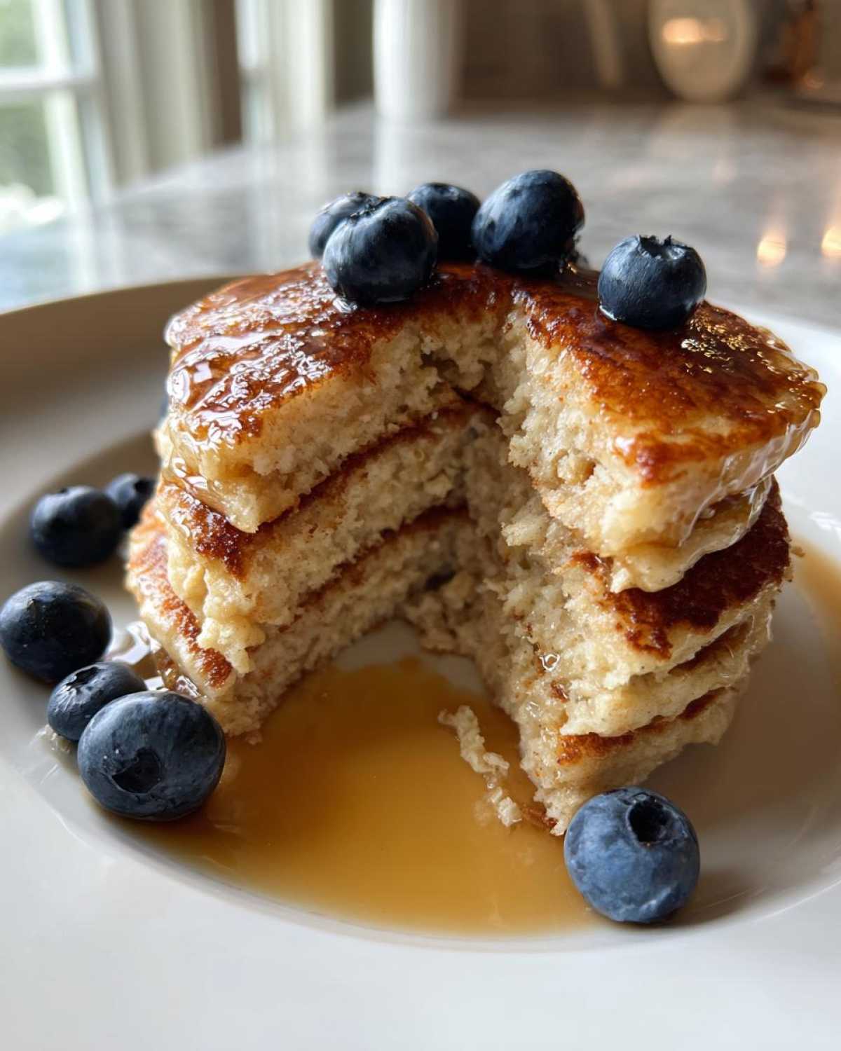 oatmeal pancakes - detail 2