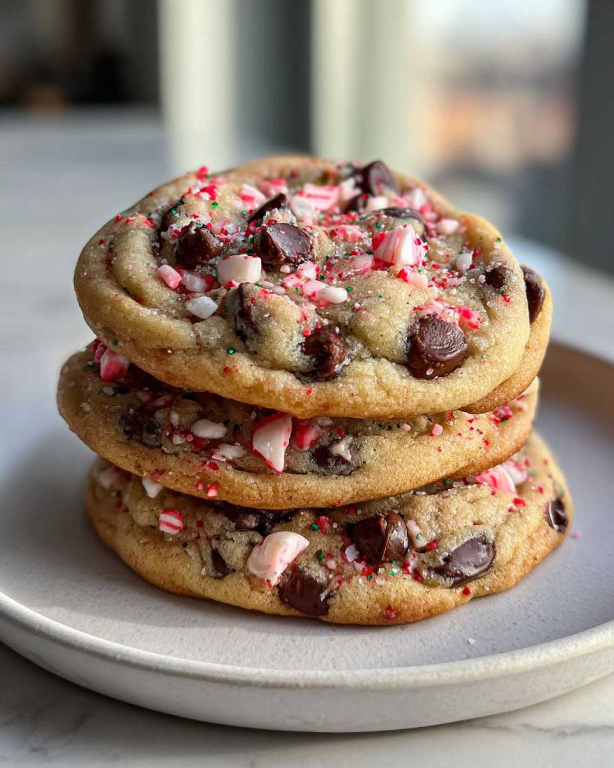 peppermint chocolate chip cookies - detail 2