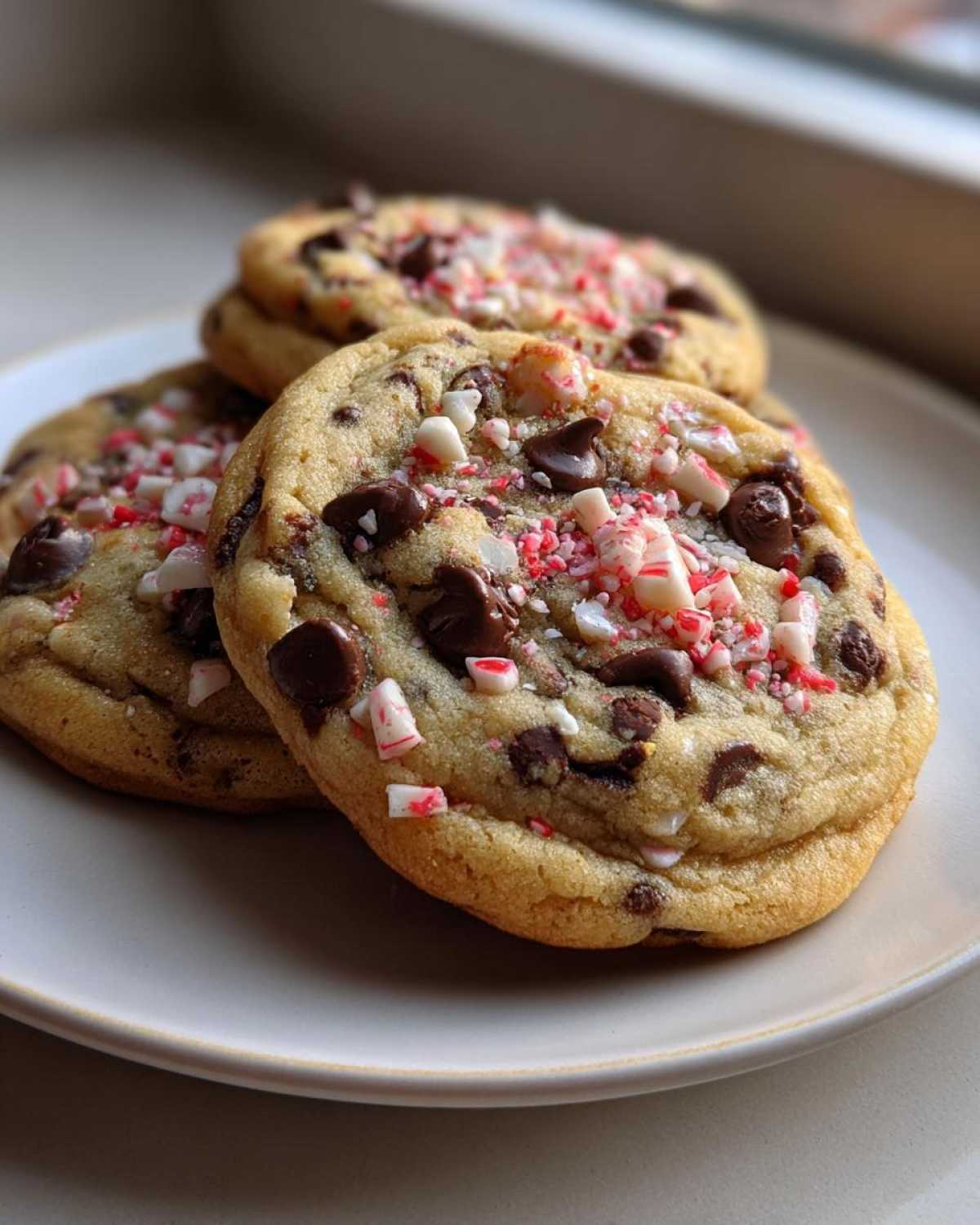peppermint chocolate chip cookies - detail 3