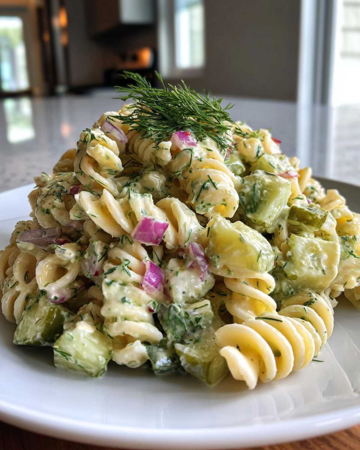 pickle pasta salad - detail 2