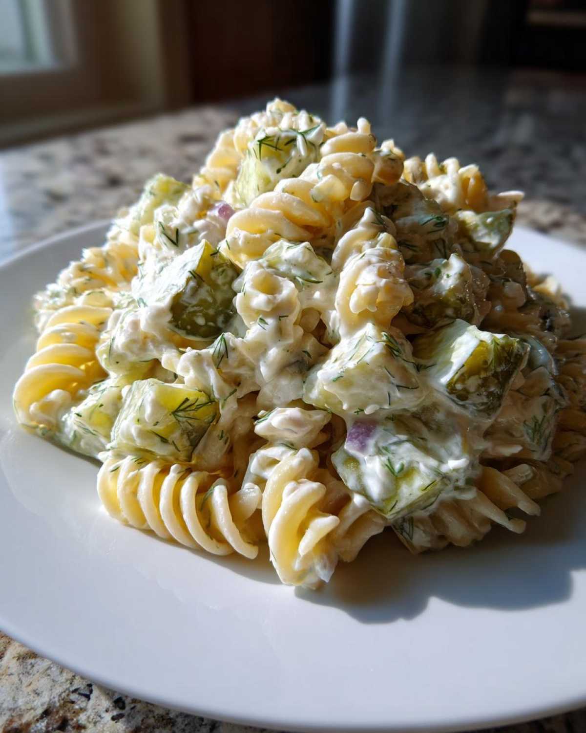 pickle pasta salad - detail 3