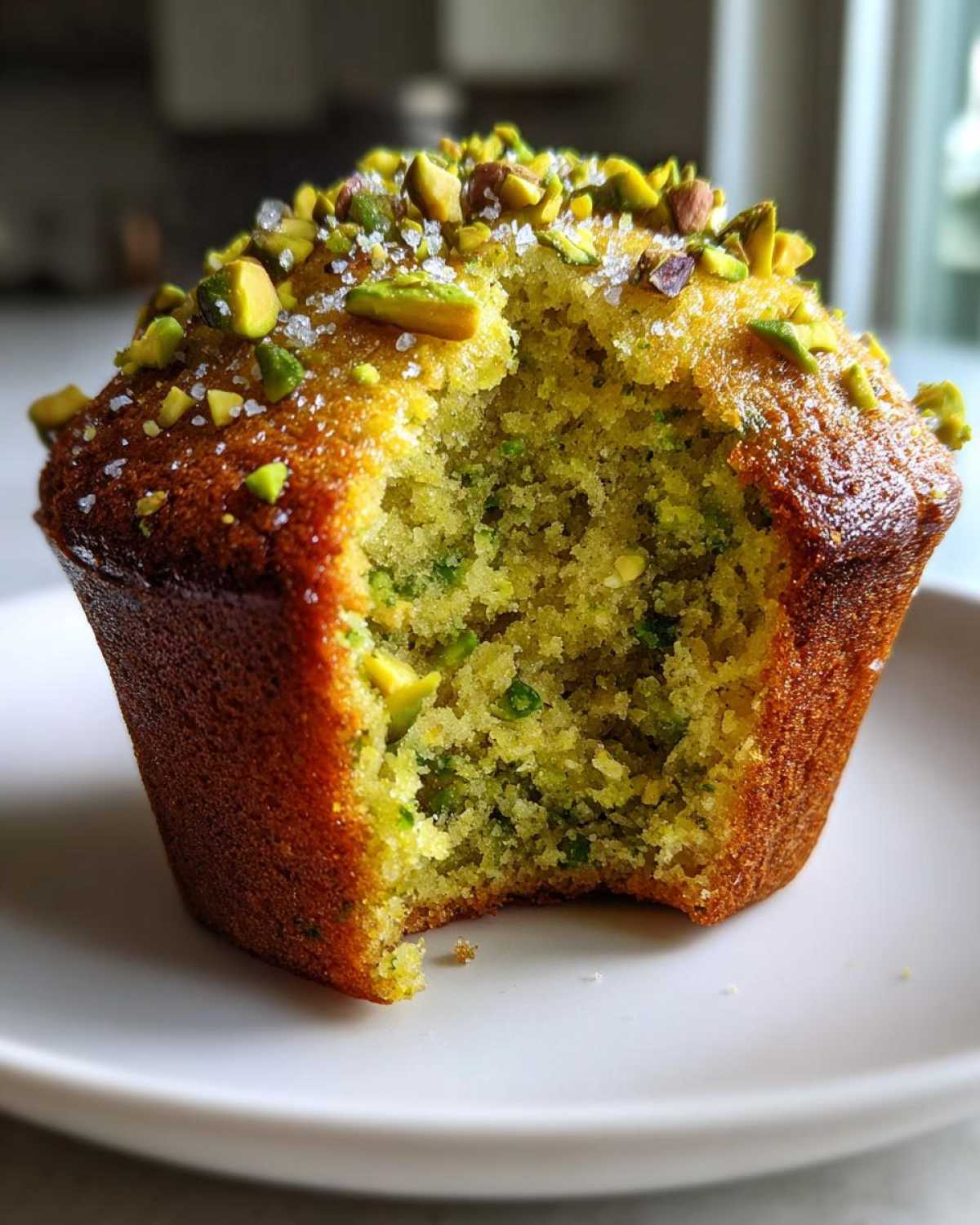 pistachio muffins - detail 1
