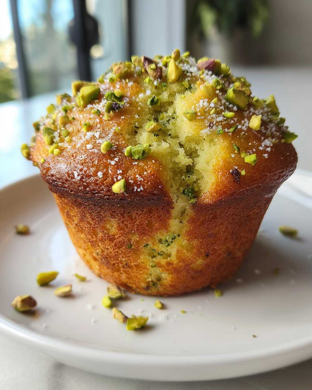 pistachio muffins - detail 3