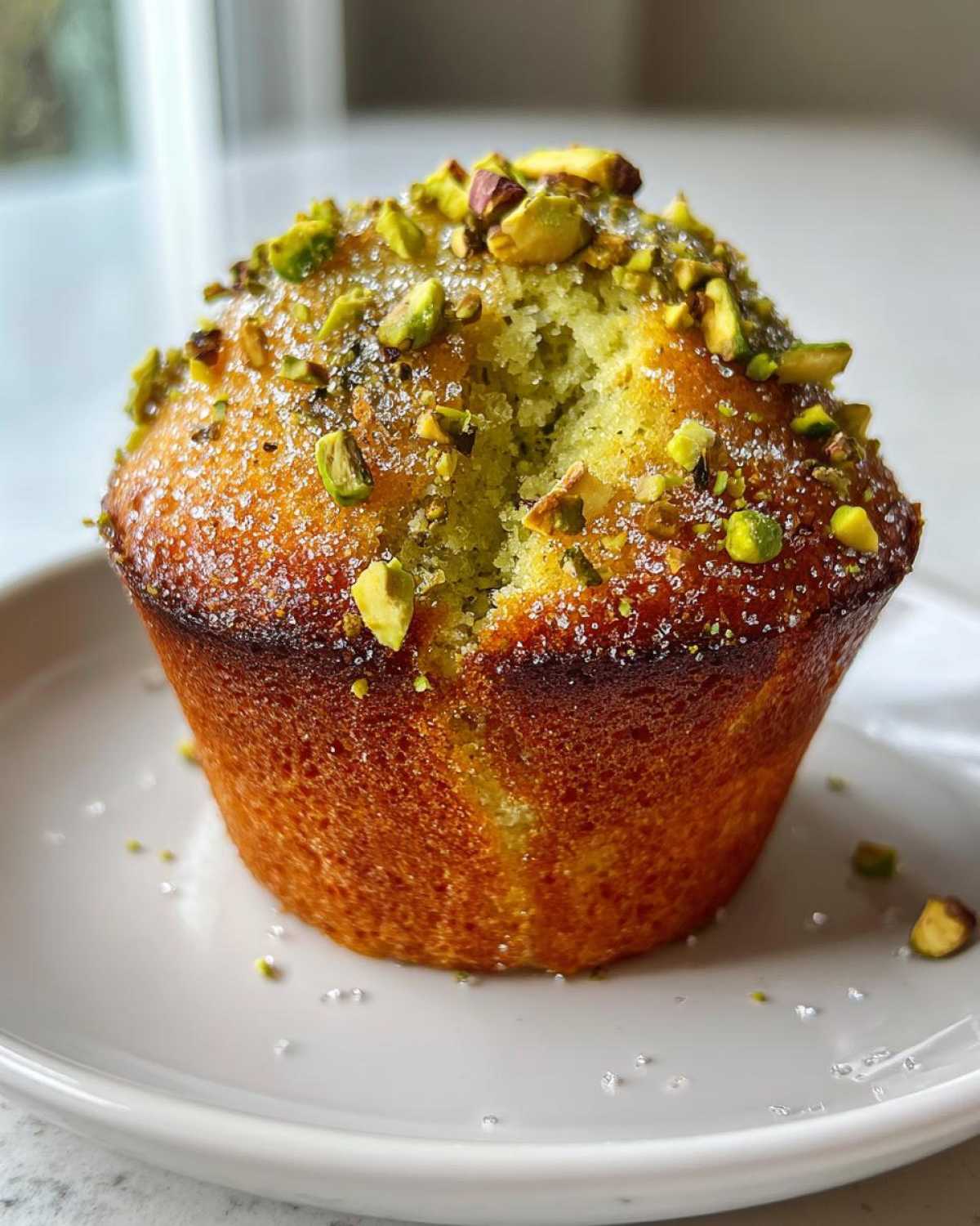 pistachio muffins - detail 4