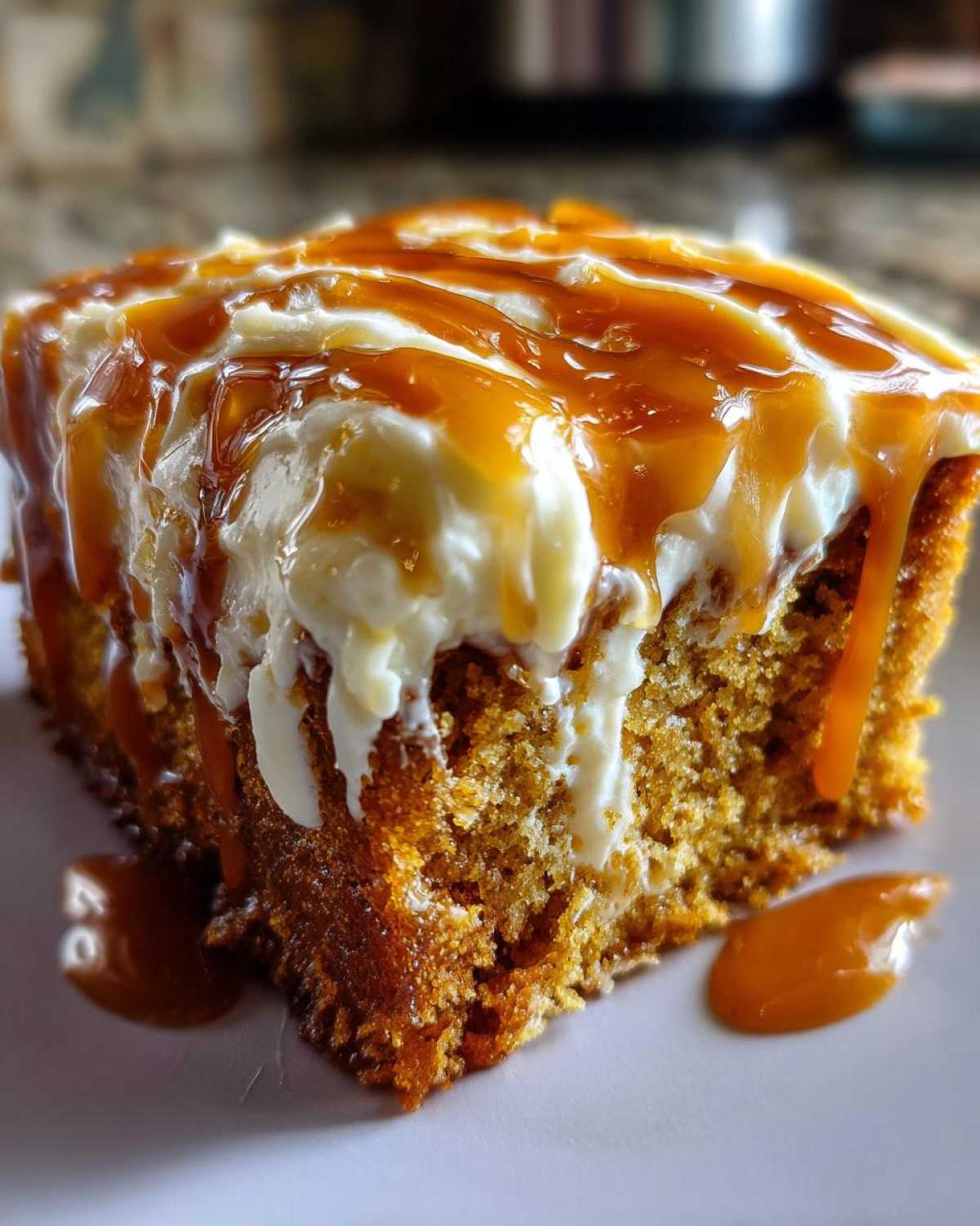 pumpkin poke cake - detail 4