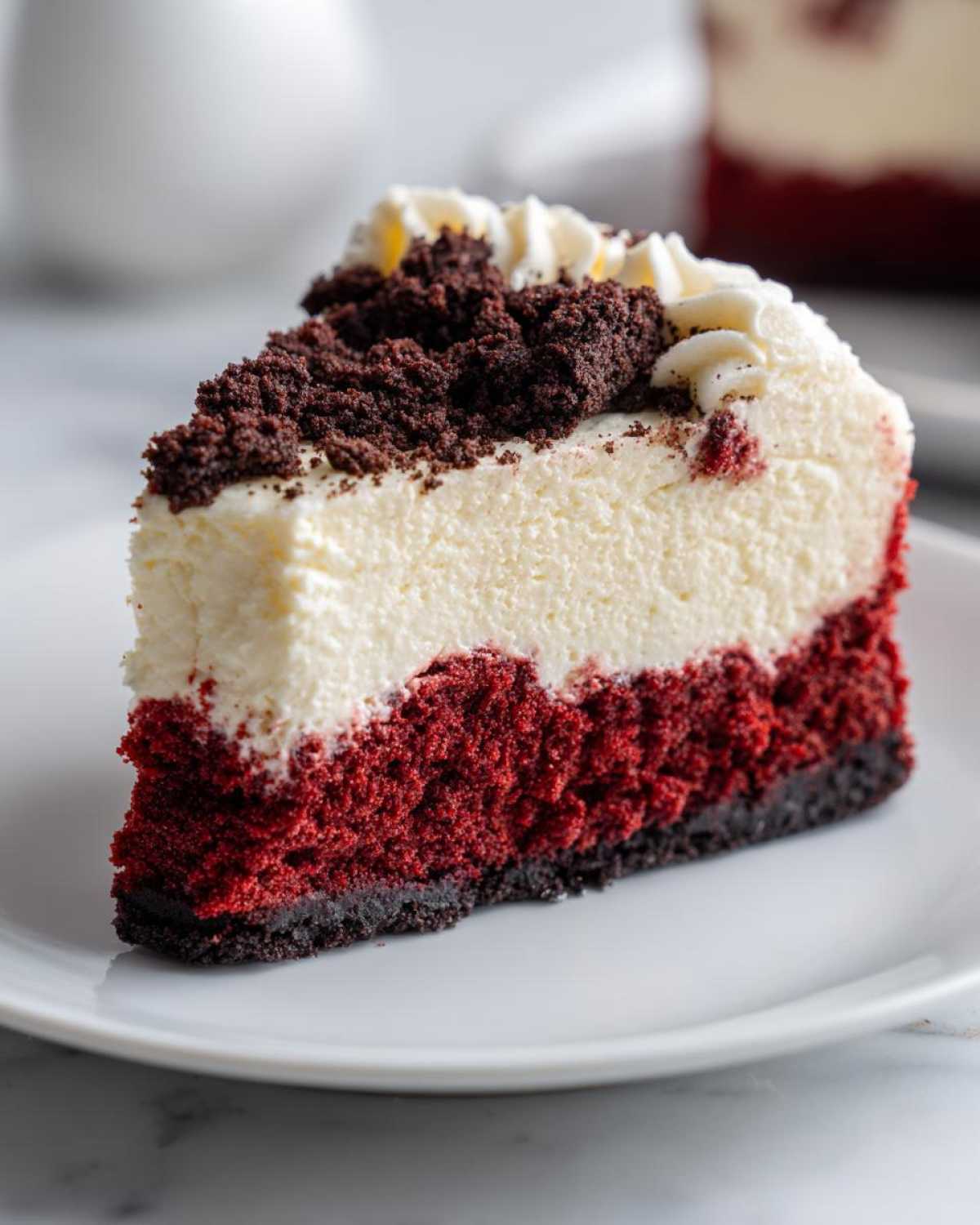 red velvet cheesecake - detail 2