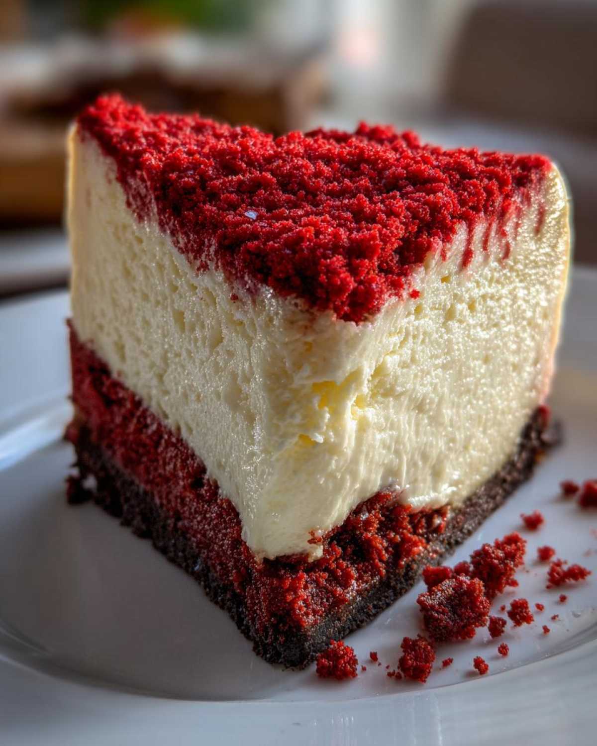 red velvet cheesecake - detail 3
