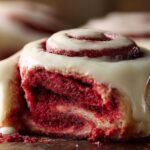 red velvet cinnamon rolls