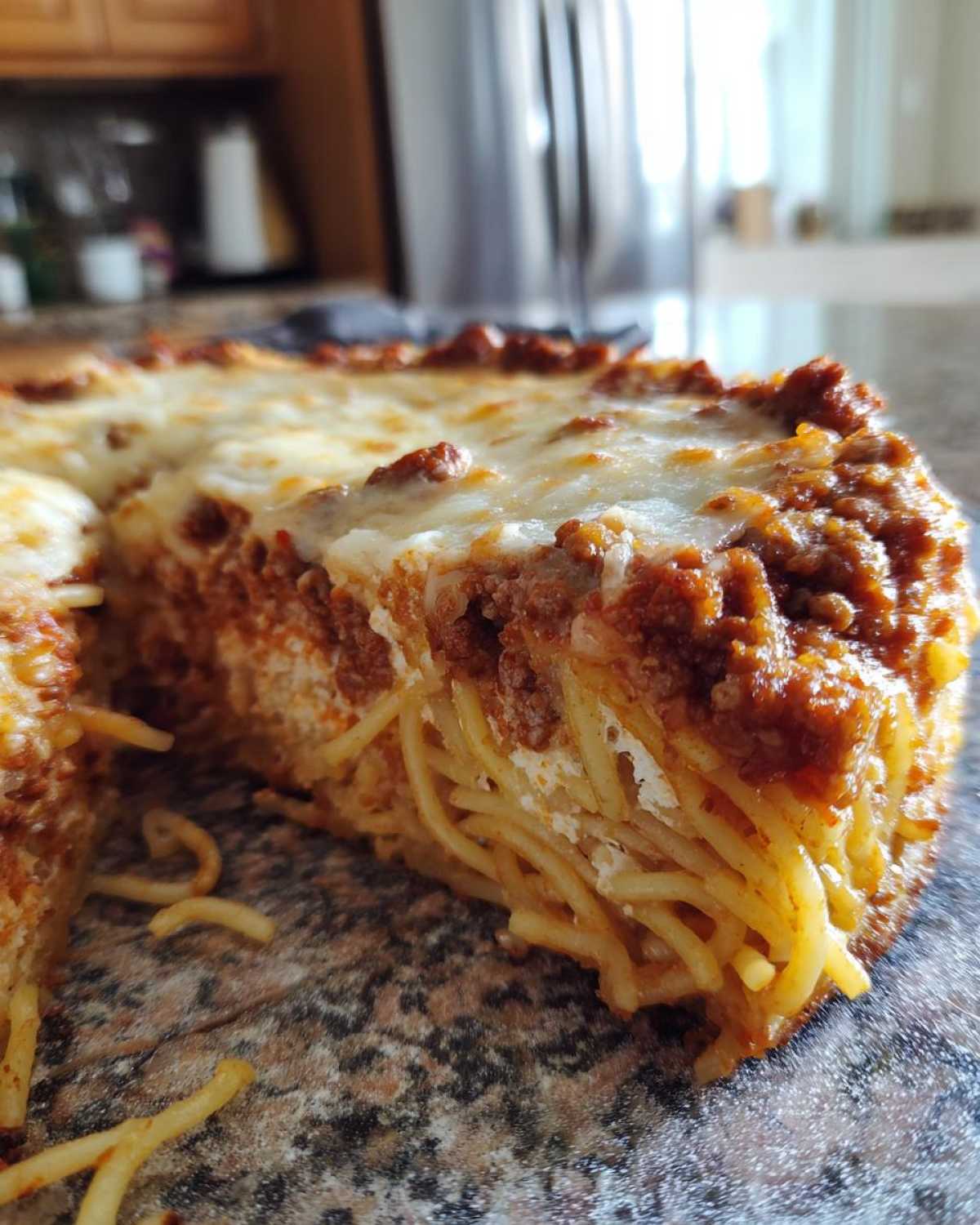 spaghetti pie - detail 4
