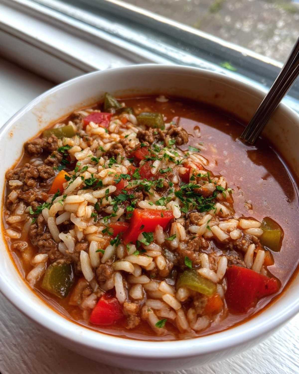stuffed pepper soup - detail 1
