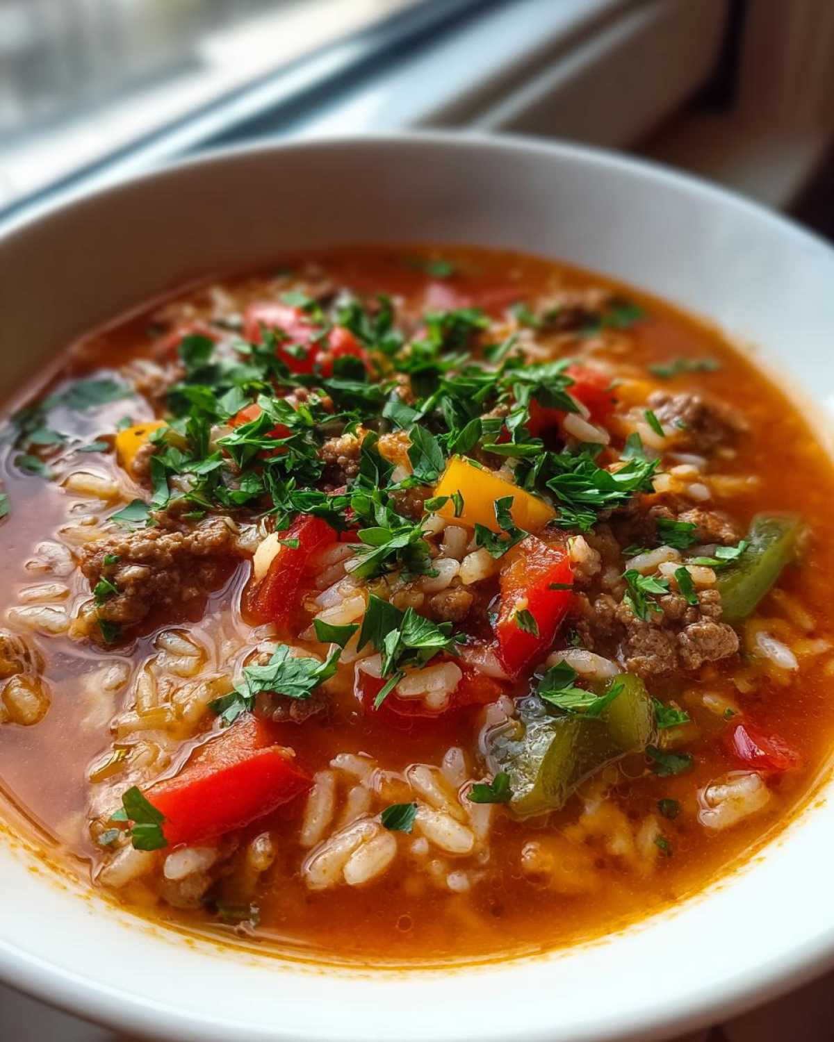 stuffed pepper soup - detail 2